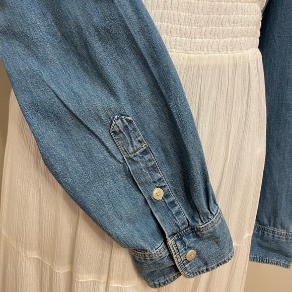 Zara Casual Blue Denim Shirt For Fall - Picture 6 of 9